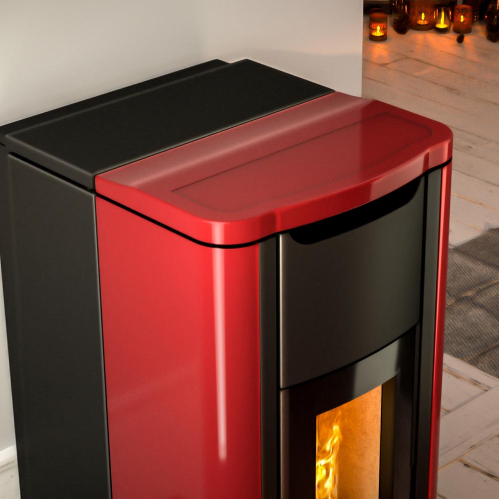 termostufa a pellet nobis mod. h20 shape particolare