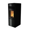 stufa a pellet nobis mod. a10 plus quadra vetro nero
