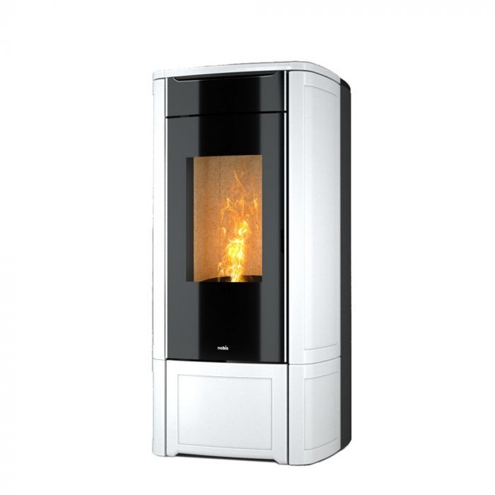 Termostufa a pellet Nobis mod. H17 Shape bianco