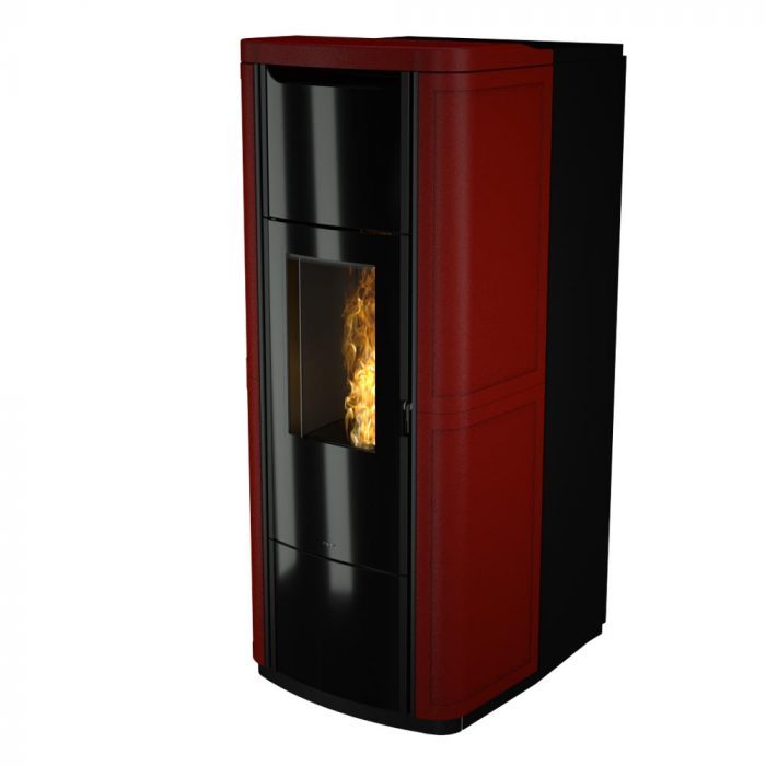 termostufa a pellet nobis mod. h25 shape rosso